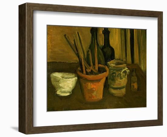 Still Life of Paintbrushes in a Flowerpot, 1884-85-Vincent van Gogh-Framed Giclee Print