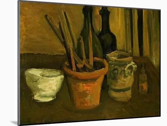 Still Life of Paintbrushes in a Flowerpot, 1884-85-Vincent van Gogh-Mounted Giclee Print