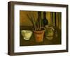 Still Life of Paintbrushes in a Flowerpot, 1884-85-Vincent van Gogh-Framed Premium Giclee Print