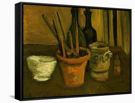 Still Life of Paintbrushes in a Flowerpot, 1884-85-Vincent van Gogh-Framed Stretched Canvas