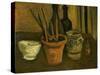 Still Life of Paintbrushes in a Flowerpot-Vincent van Gogh-Stretched Canvas