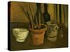 Still Life of Paintbrushes in a Flowerpot-Vincent van Gogh-Stretched Canvas