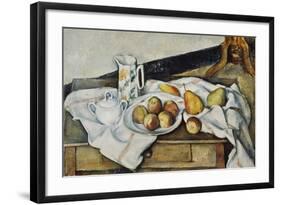 Still Life of Peaches and Pears, 1888-90-Paul Cézanne-Framed Giclee Print