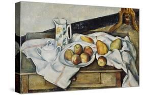 Still Life of Peaches and Pears, 1888-90-Paul Cézanne-Stretched Canvas