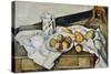Still Life of Peaches and Pears, 1888-90-Paul Cézanne-Stretched Canvas