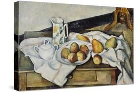 Still Life of Peaches and Pears, 1888-90-Paul Cézanne-Stretched Canvas