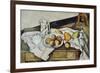 Still Life of Peaches and Pears, 1888-90-Paul Cézanne-Framed Giclee Print