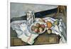 Still Life of Peaches and Pears, 1888-90-Paul Cézanne-Framed Giclee Print