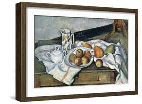 Still Life of Peaches and Pears, 1888-90-Paul Cézanne-Framed Giclee Print