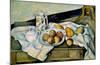 Still Life of Peaches and Pears-Paul Cézanne-Mounted Art Print