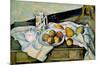 Still Life of Peaches and Pears-Paul Cézanne-Mounted Art Print