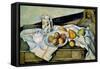 Still Life of Peaches and Pears-Paul Cézanne-Framed Stretched Canvas