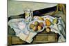 Still Life of Peaches and Pears-Paul Cézanne-Mounted Art Print