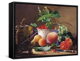 Still Life of Peaches, Pomegranates and Raspberries-Carl Vilhelm-Framed Stretched Canvas
