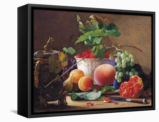 Still Life of Peaches, Pomegranates and Raspberries-Carl Vilhelm-Framed Stretched Canvas