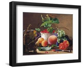 Still Life of Peaches, Pomegranates and Raspberries-Carl Vilhelm-Framed Giclee Print