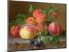Still Life of Peaches-Henriette Ronner-Knip-Mounted Giclee Print
