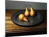 Still Life of Pears on Antique Pewter Plate-Eliot Elisofon-Mounted Photographic Print