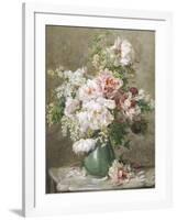 Still Life of Peonies and Roses-Francois Rivoire-Framed Giclee Print