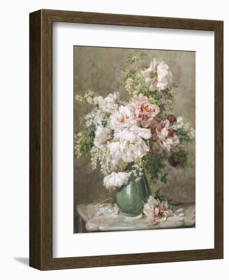 Still Life of Peonies and Roses-Francois Rivoire-Framed Giclee Print