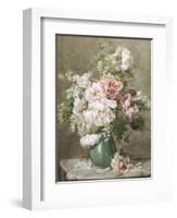 Still Life of Peonies and Roses-Francois Rivoire-Framed Giclee Print