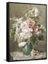 Still Life of Peonies and Roses-Francois Rivoire-Framed Stretched Canvas