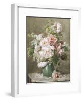 Still Life of Peonies and Roses-Francois Rivoire-Framed Giclee Print