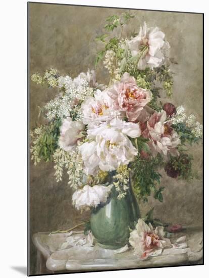 Still Life of Peonies and Roses-Francois Rivoire-Mounted Giclee Print