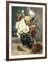 Still Life of Peonies and Wallflowers-Eugene Henri Cauchois-Framed Giclee Print