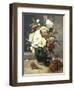 Still Life of Peonies and Wallflowers-Eugene Henri Cauchois-Framed Premium Giclee Print