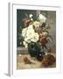 Still Life of Peonies and Wallflowers-Eugene Henri Cauchois-Framed Giclee Print