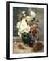 Still Life of Peonies and Wallflowers-Eugene Henri Cauchois-Framed Giclee Print