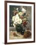 Still Life of Peonies and Wallflowers-Eugene Henri Cauchois-Framed Giclee Print