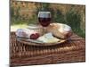 Still Life of Picnic Lunch on Top of a Wicker Basket, in the Dordogne, France-Michael Busselle-Mounted Photographic Print