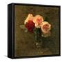 Still Life of Pink and Red Roses, 19th Century-Henri Fantin-Latour-Framed Stretched Canvas