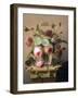 Still Life of Pink Roses in a Glass Vase-Hans Hermann-Framed Giclee Print