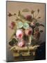 Still Life of Pink Roses in a Glass Vase-Hans Hermann-Mounted Giclee Print