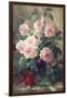 Still Life of Pink Roses-Frans Mortelmans-Framed Giclee Print