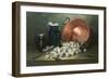 Still Life of Plums and Jam-Making Utensils-Paul Gagneux-Framed Giclee Print