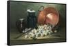 Still Life of Plums and Jam-Making Utensils-Paul Gagneux-Framed Stretched Canvas