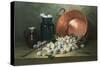 Still Life of Plums and Jam-Making Utensils-Paul Gagneux-Stretched Canvas