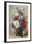 Still Life of Poppies, Daisies and Cornflowers-Eugene Henri Cauchois-Framed Giclee Print