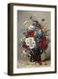 Still Life of Poppies, Daisies and Cornflowers-Eugene Henri Cauchois-Framed Giclee Print