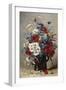 Still Life of Poppies, Daisies and Cornflowers-Eugene Henri Cauchois-Framed Giclee Print