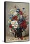 Still Life of Poppies, Daisies and Cornflowers-Eugene Henri Cauchois-Framed Stretched Canvas