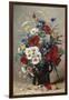 Still Life of Poppies, Daisies and Cornflowers-Eugene Henri Cauchois-Framed Giclee Print