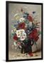 Still Life of Poppies, Daisies and Cornflowers-Eugene Henri Cauchois-Framed Giclee Print