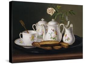 Still Life of Porcelain and Biscuits, 1872-George Forster-Stretched Canvas