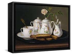 Still Life of Porcelain and Biscuits, 1872-George Forster-Framed Stretched Canvas