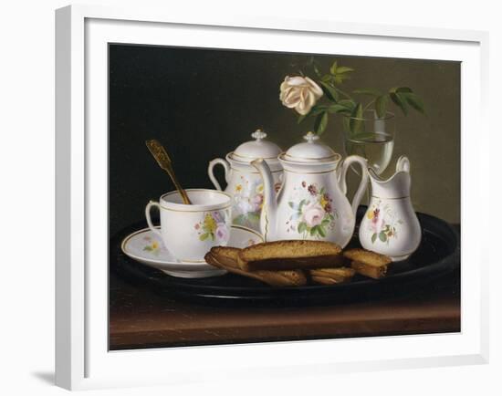 Still Life of Porcelain and Biscuits, 1872-George Forster-Framed Giclee Print